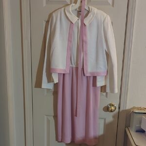 Leslie Fay Cream Dress with Jacket